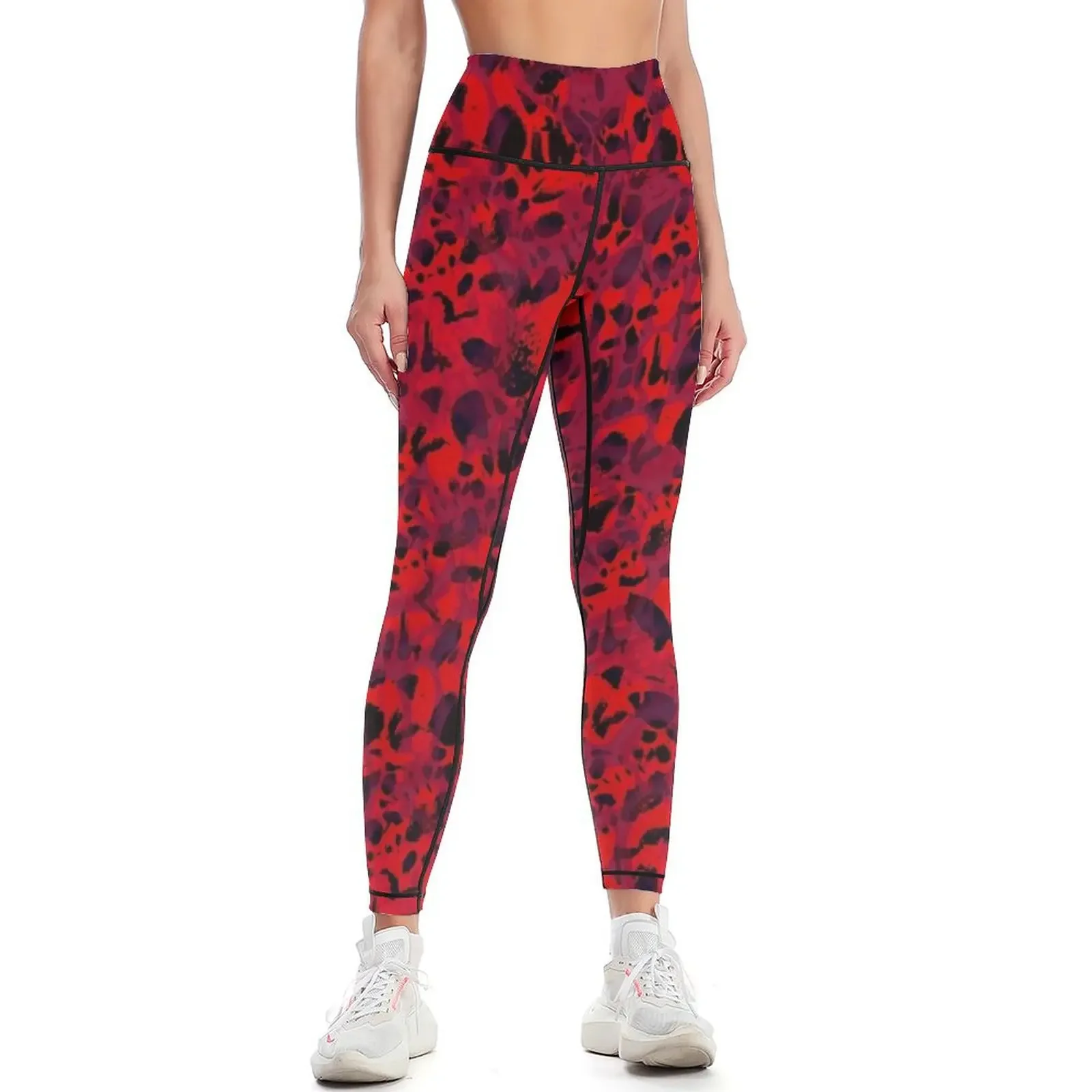 

Red Leopard Leggings Fitness clothing push up tights for gym womans Sports pants woman Womens Leggings