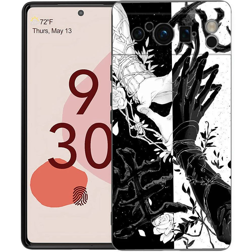 Phone Case Cover for Google Pixel 9 8 7 6 9A 8A 7A 6A Pro 10 9 Pro XL Soft TPU Shockproof Shell Capas Cartoon Art Fundas Coque