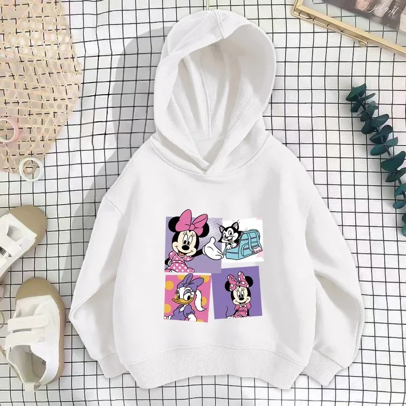 Boy Cartoon Cute Children Hoodie Pullover 2024 Spring Autumn Girls Clothes Fashion Toddler Kid Clothes Mickey Mouse Sweatshirt