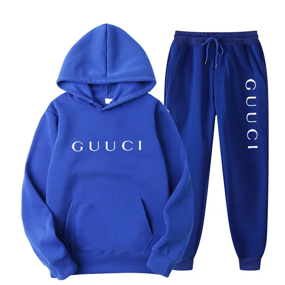 Conjunto deportivo informal a la moda para hombre, conjunto de dos piezas con capucha y pantalones para correr, primavera y otoño, 2025, nueva