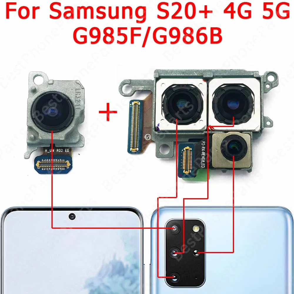 Rear Back Camera For Samsung Galaxy S20 Ultra S20+ Plus 5G Camera Module Replacement Backside View Repair Spare Parts