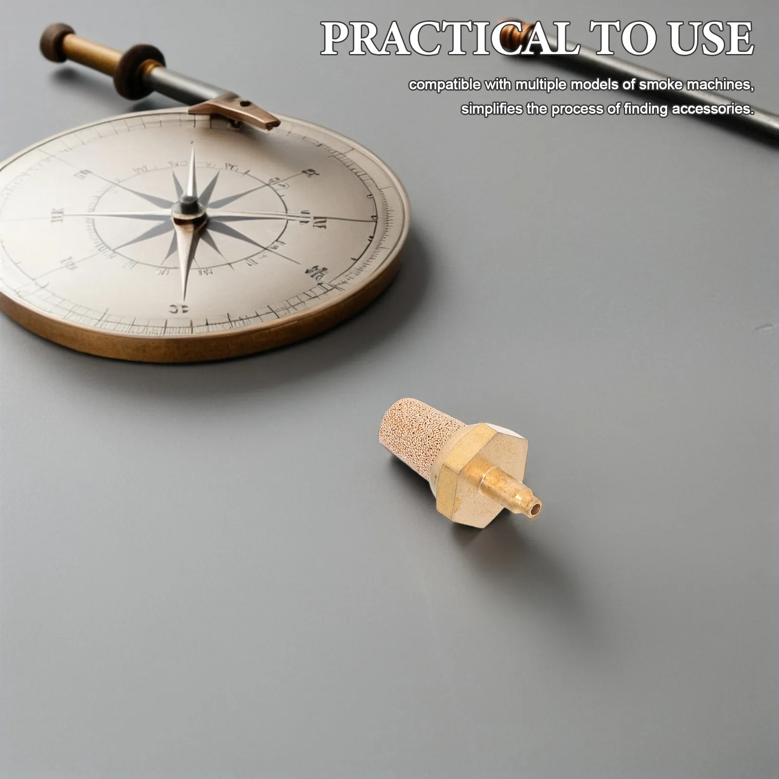 

5Pcs Stage Fog Machine Accessories M5 Copper Filter Nozzle Pure Metal Air Filter for Oil Pipes Universal Fit Pneumatic Muffler