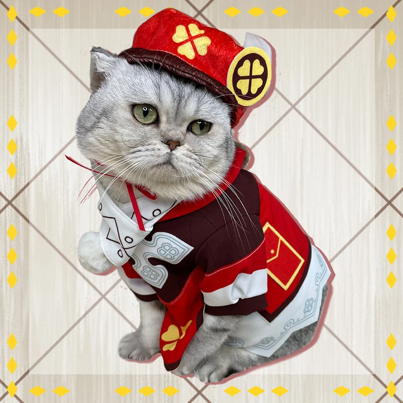 

Genshin Impact Pets Cosplay Kimono Klee Pet Clothes Lovely Cat Klee Costume Game Klee Dog Westerly Knight Costume