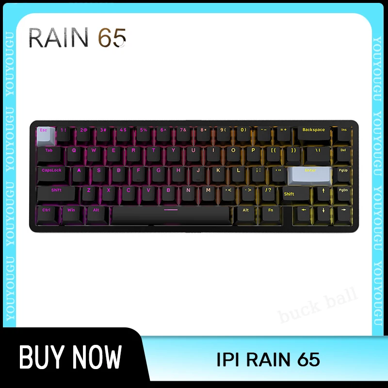 

IPI Rain65 Mechanical Keyboard Rain 65 Magnetic Switch Keyboard 67keys Hot Swap Rgb Backlit Aluminum Custom Gamer Keyboards Gift