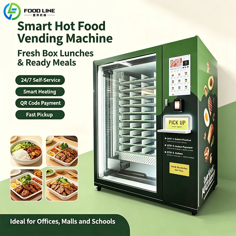 Automatic Lunch Box Vending Machine with Heating System for Fresh and Frozen Ready Meals Customized