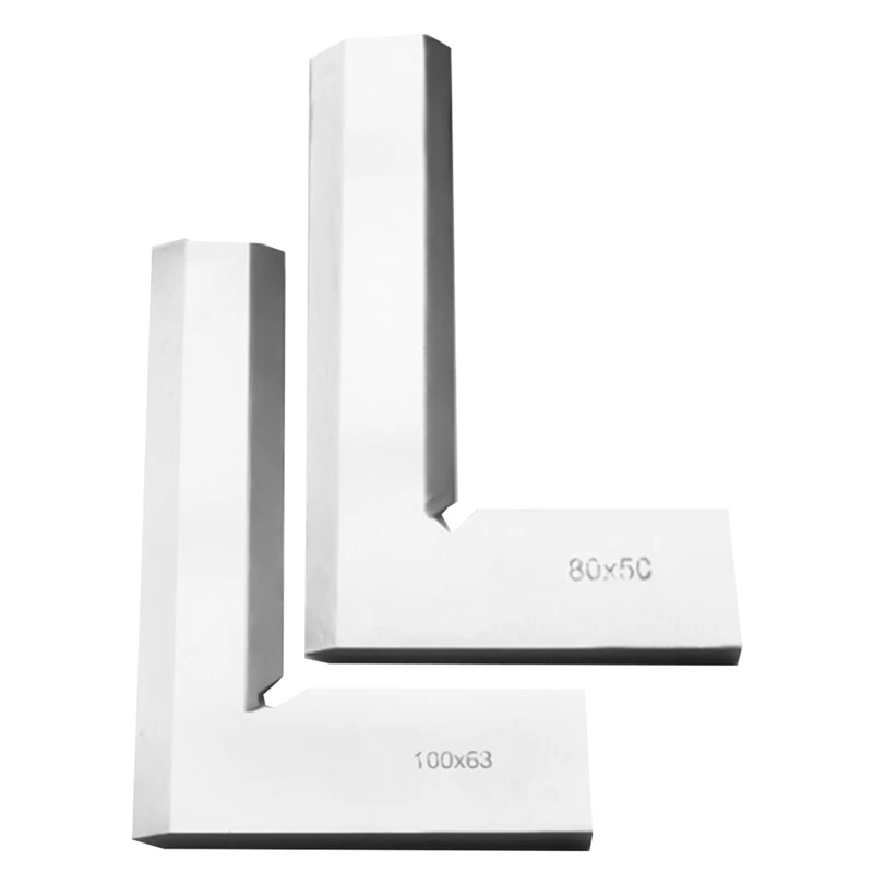 ГОРЯЧАЯ ПРОДАЖА, 2 шт., прецизионный нож, квадратная линейка, 90 градусов, прямоугольная линейка, инженерный измерительный инструмент, 80X50 мм и 100X63 мм