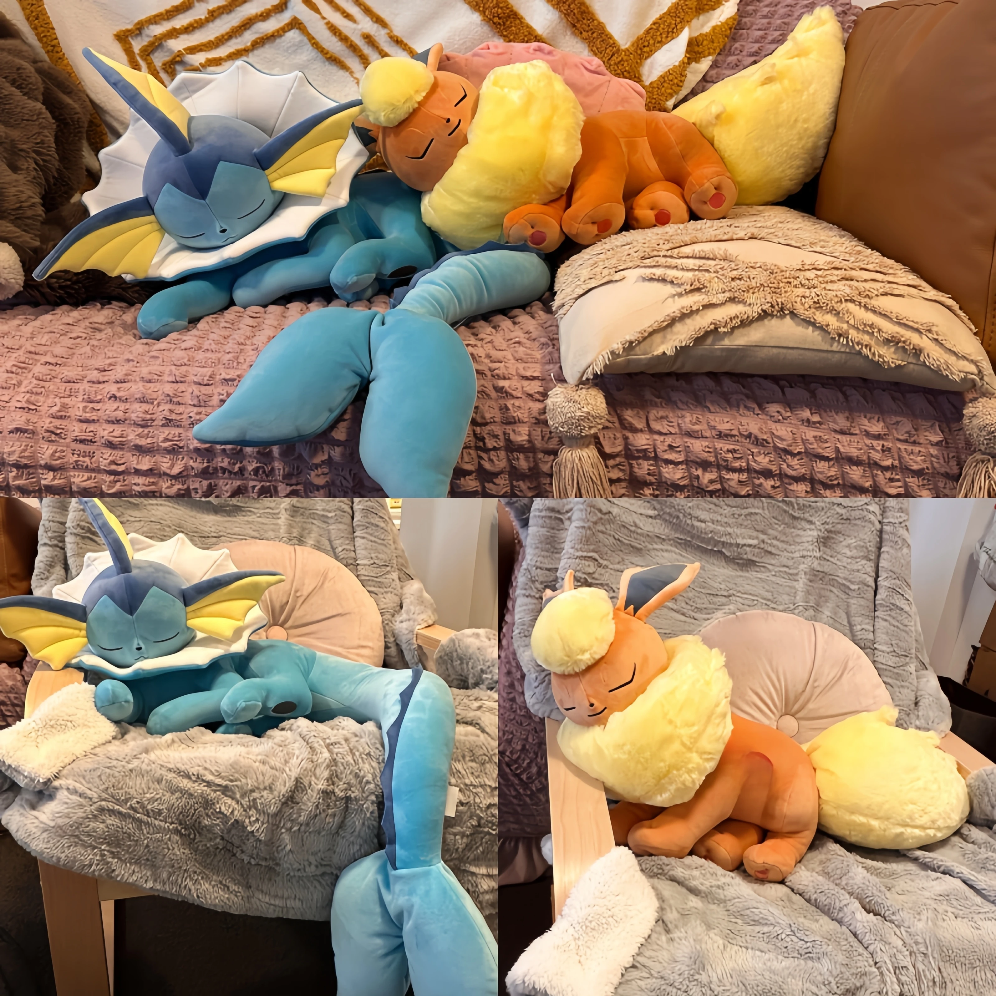 pokemon-plush-new-eevee-evoli-sleep-plush-flareon-vaporeon-pikachu-peluche-espeon-umbreon-glaceon-leafeon-sylveon-plushies-doll