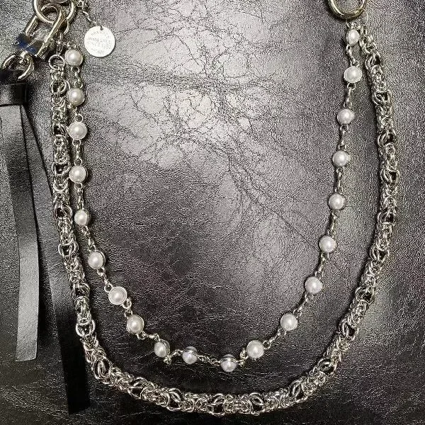 

24SS Цепочка для брюк ручной работы Pioneer — простой двухслойный модный летний аксессуар из бисера