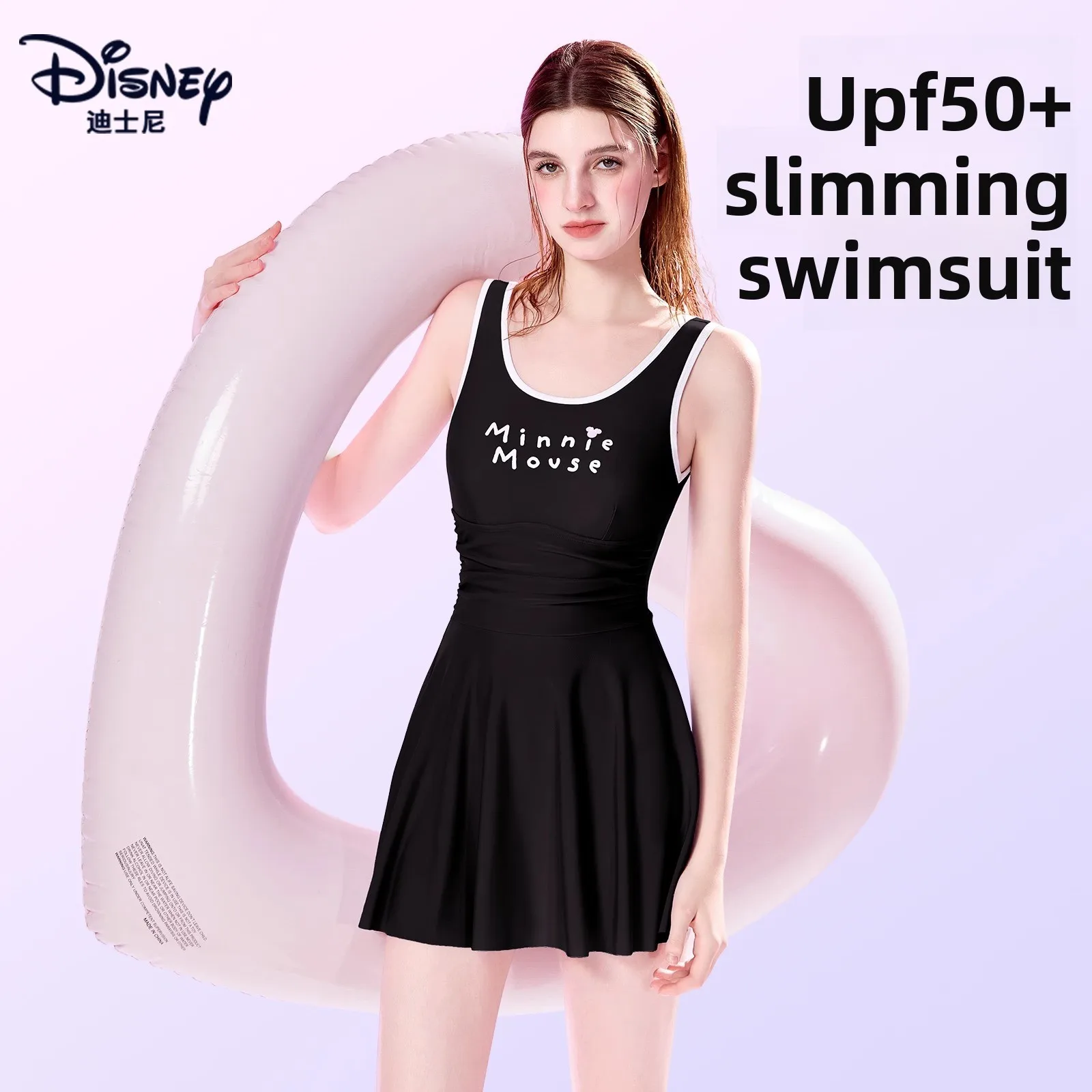 

Женский купальник Disney, новинка 2025 года, с прикрытием живота и облегающее модное солнцезащитное платье для горячих источников, удобный купальник