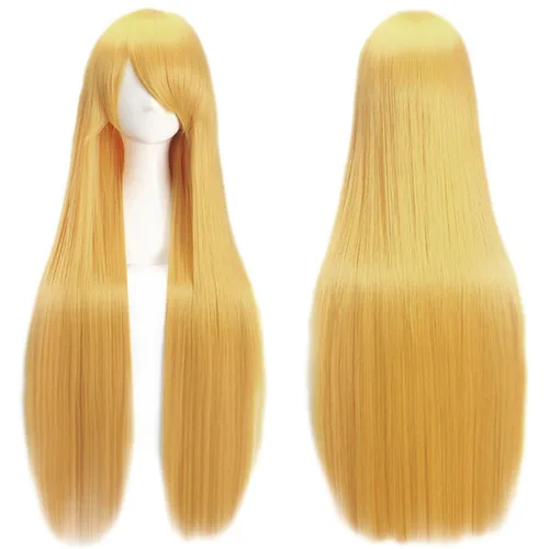 Pelucas de Cosplay de color blanco y morado sintético de 100cm de largo, peluca plateada recta de pelo verde, peluca rosa de Lolita con flequillo de malla rosa