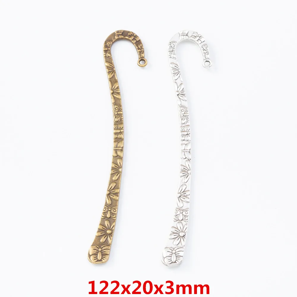 7pieces (bookmark) vintage zinc alloy charm metal pendant DIY jewelry discovery making accessories 2379