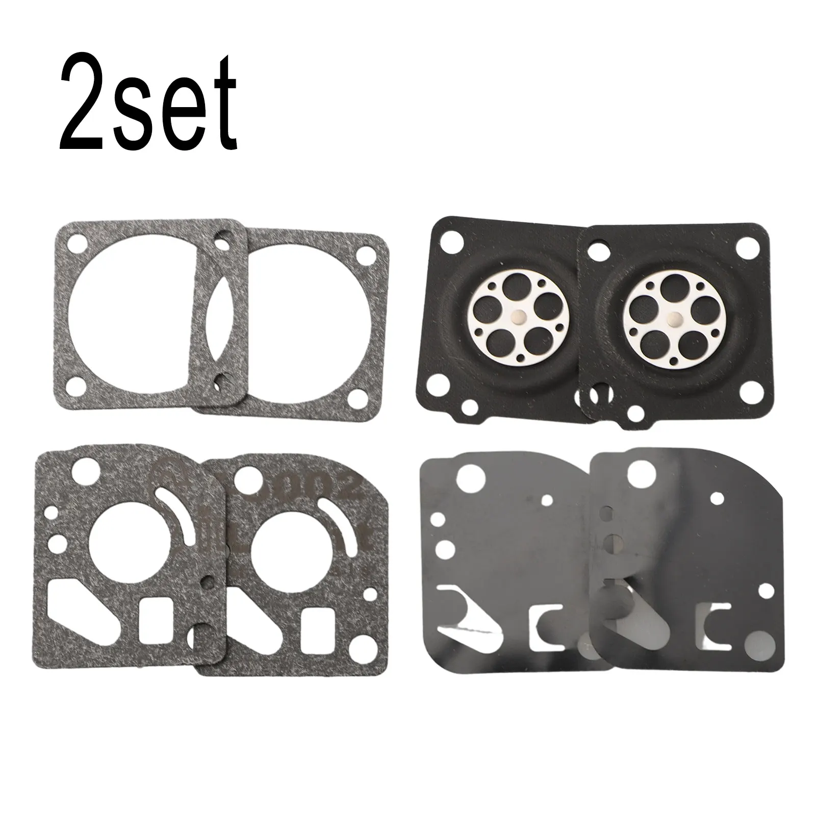 2 Sets Carburetor Diaphragm Repair Kit for Ruixing Carburetors Compatible with For Homelite HHT2655 HBC26SJS HLT26CDY RLT26CDS