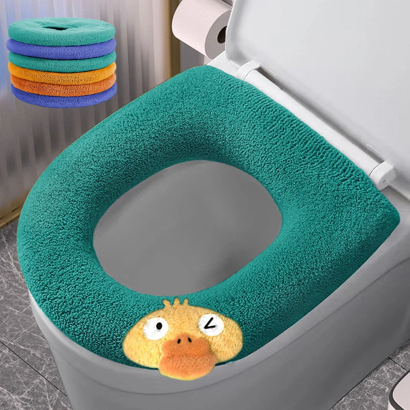 Suitable for 99% of toilets Seat Cute chick Home soft Toilet seat mat pad WC warm Cushion cape Cover Winter Thickened Potty case