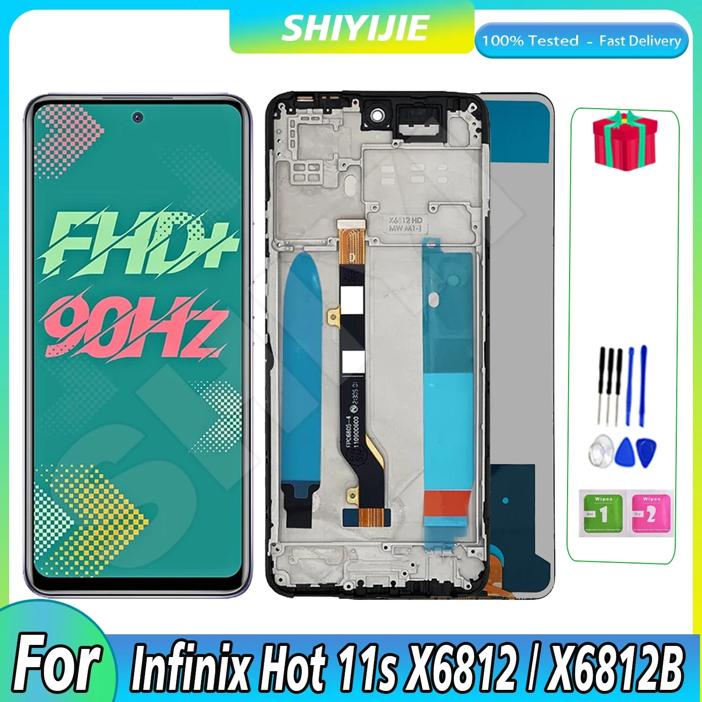 

6.78"Original For Infinix Hot 11s X6812 X6812B Display Touch Screen For Infinix Hot 11s NFC LCD Replacement Assembly Digitizer