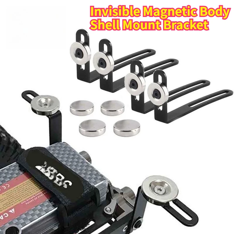 RC Invisible Magnetic Body Shell Mount Bracket For Axial SCX10 90046 D90 1/10 Scale Crawler Customizable Stealth Post Accessory