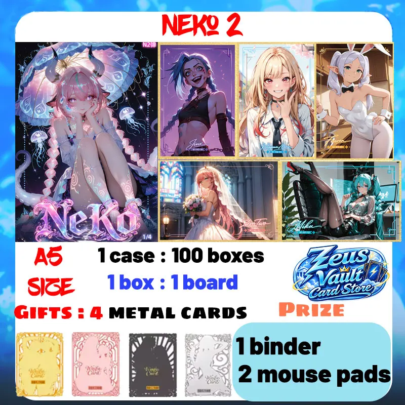 Wholesale 2026 Newest NeKo 2 A5 Boards Goddess Story Waifu Collection Cards Limited Edition Children's Toys Birthday Gifts