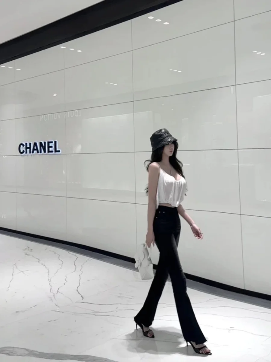 

Женские джинсы с высокой талией, эластичные, облегающие, длинные, с эффектом утяжки, с подкладкой для ягодиц, корейский стиль, сексуальные, обтягивающие, из хлопкового денима, летние