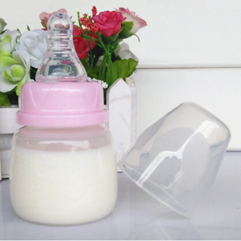 60ML Baby Newborn Mini Portable Feeding Nursing Bottle BPA Free Safe Infant Nursing Nipple Care Feeder Fruit Juice Milk Bottles