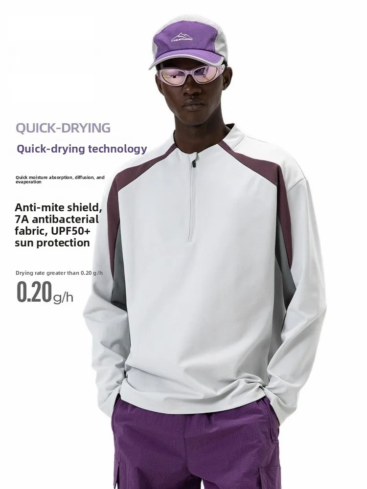 

GSUE Men's Spor Loose Fit ort Sve T-irt Qui Dry Lightweight Outdoor Base Layer irt Casual Sle Antimicrobial