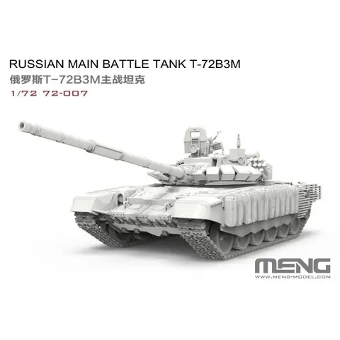 MENG MODEL 72-007 1/72 Scale Russian T-72B3M Main Battle Tank Assembly Model Kit