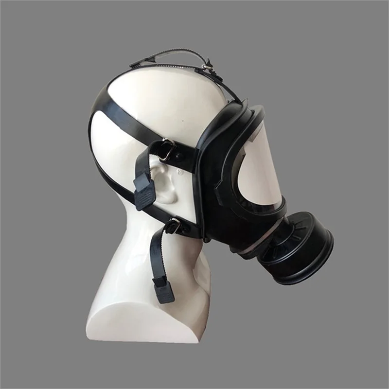 New Black MF14/87 Type Full Face Gas Mask Chemical Respirator Natural Rubber With Filter Self-Priming