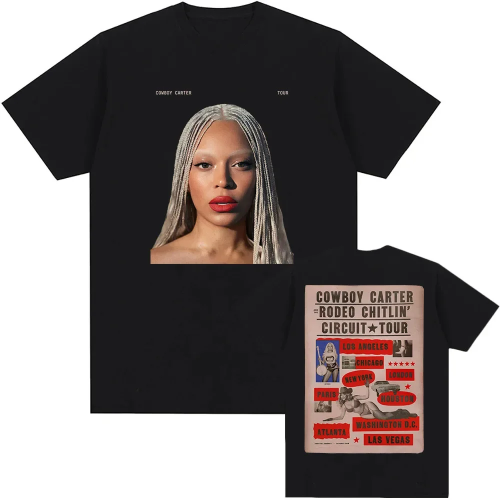 Beyoncé COWBOY CARTER TOUR 2025 T-shirt Summer Women Tshirts Short Sleeve O-neck Loose Tee-shirt Women Tees Print Top