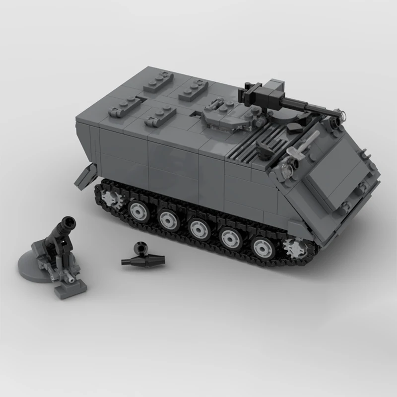 รถถังทหารรุ่น MOC อาคารอิฐ M113 Command รถ Modular เทคโนโลยีของขวัญวันหยุดประกอบของเล่นเด็กชุด