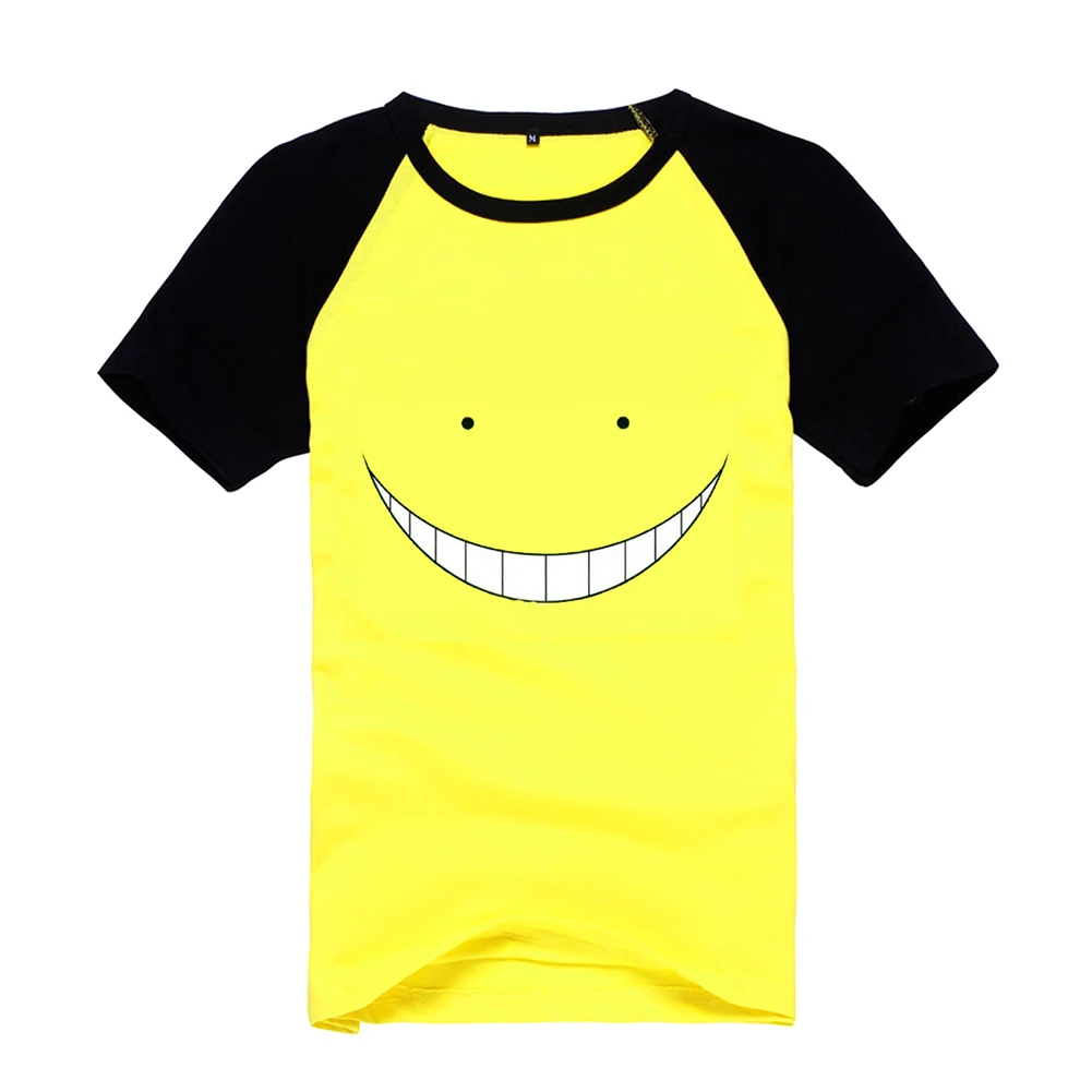 

Brdwn Assassination Classroom Korosensei Top Tee Косплей Костюм Улыбка Европейская футболка OVERSIZE