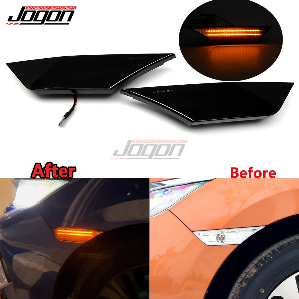 

LED Side Marker Car Lights For Honda Sedan/Coupe/Hatchback Civic 2016 2019 2020 2021 OE#34300-TET-H01 2Pcs Turn Signal Lights