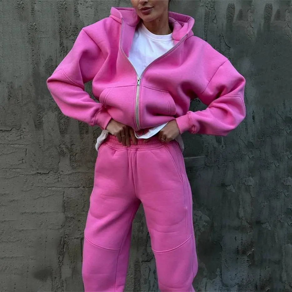 

Женский повседневный открытый кардиган с капюшоном, спортивная одежда, комплект из двух предметов, весна-осень, новые длинные брюки, удобная посадка