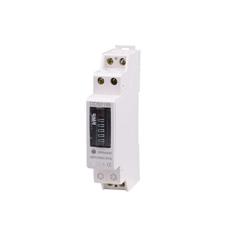 Single phase household 220V electric meter, rail mounted small electronic meter, miniature 1P meter, small meter