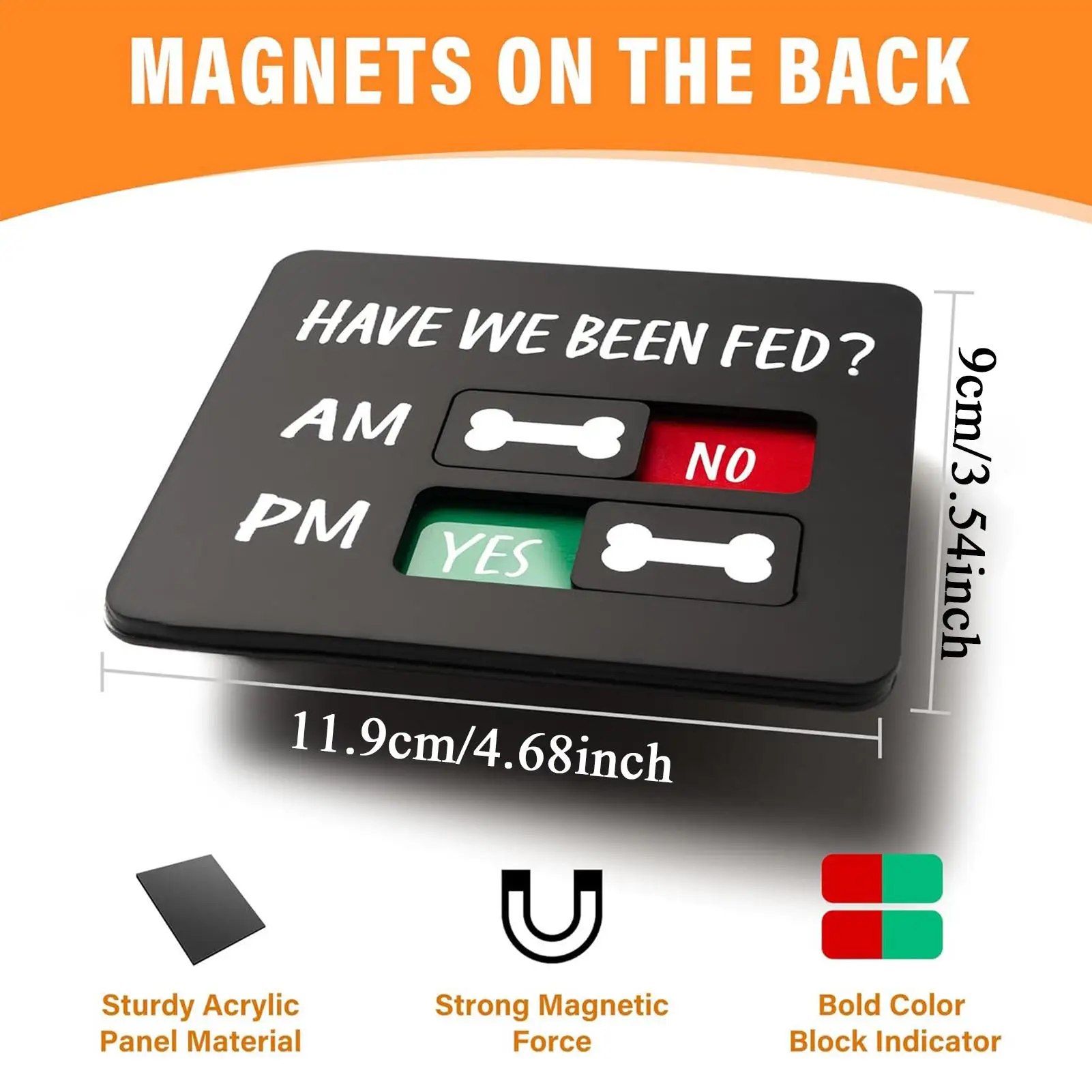 Pet Feeding Reminder Tags Prevent Overfeeding Morning/Afternoon Feeding Trackers Magnetic Fridge Magnets For Home Apartment