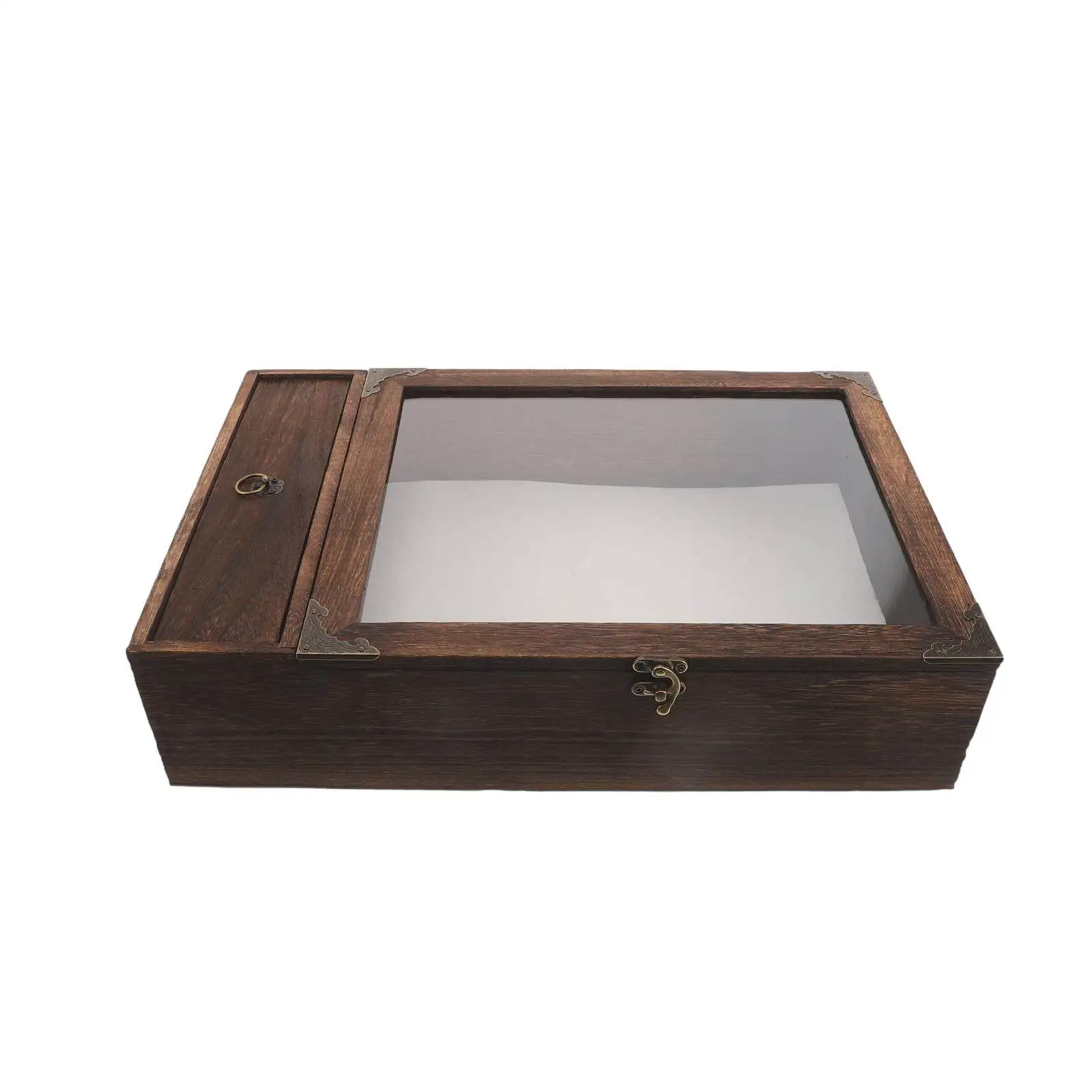 

Shadow Box Frame Wooden Display Case for Keepsakes Medals Bouquet Wall Mount Deep Shadowbox Protector Dustproof