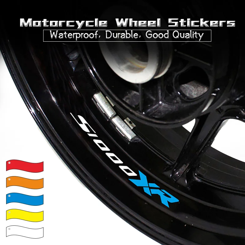 NEW For S1000XR s1000xr S 1000XR 8 x Motorcycle Inner Ring Wheel Sticker Decal Stripes Rim Tire Protection Stickers Waterproof