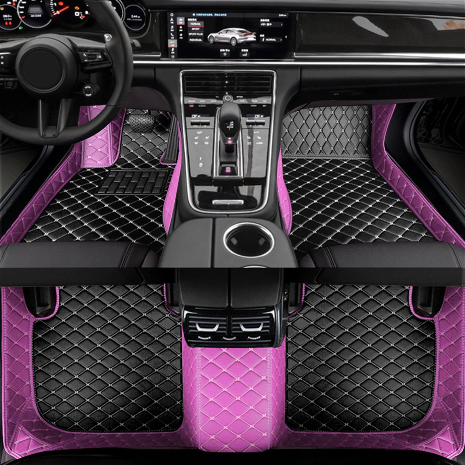 

Custom Car Floor Mat for Porsche Panamera 4 Seat 5 Seat 2014 2015-2021 2022 2023 Interior Accessories Artificial Leather