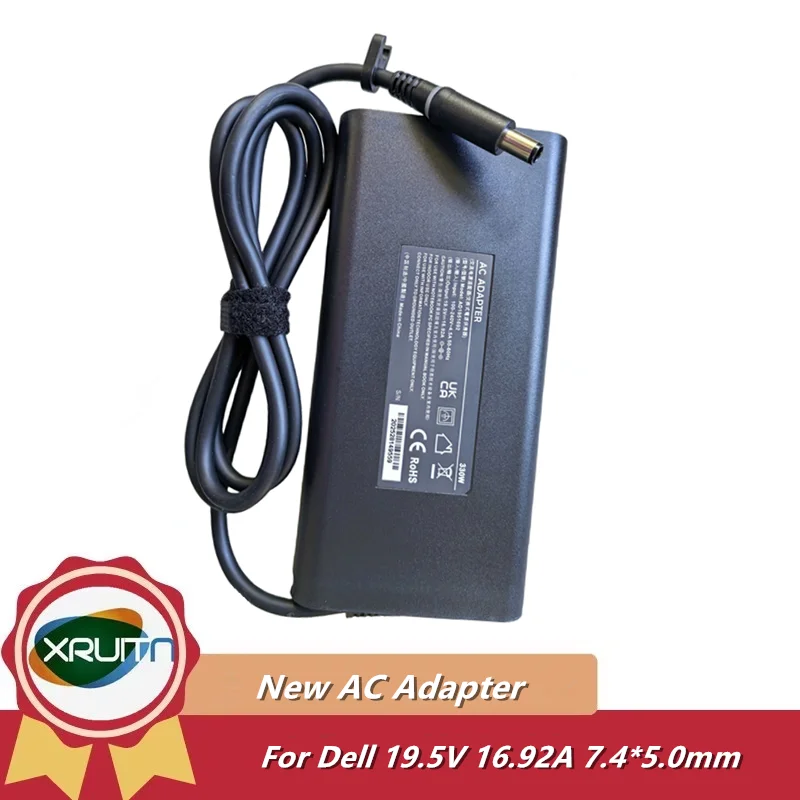 Slim Portable 19.5V 16.92A 330W GAN AC Adapter Charger For DELL Alienware Laptop Power Supply LA330PM210 HA330PM201 DA330PM201