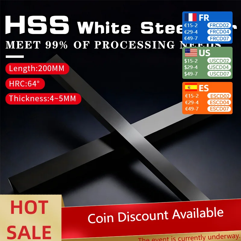 

Нож из нитрированной белой стали M35 Cobalt HSS, HRC64, закаленный, термообработанный, для литья, ковки, стальных деталей, обработка с ЧПУ