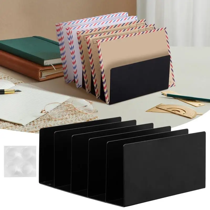 منظم مجلد للمكتب، حامل ملفات سطح المكتب ذو الطبقات العمودية المضادة للانزلاق، منظمة متعددة الاستخدامات لغرفة الدراسة المنزلية