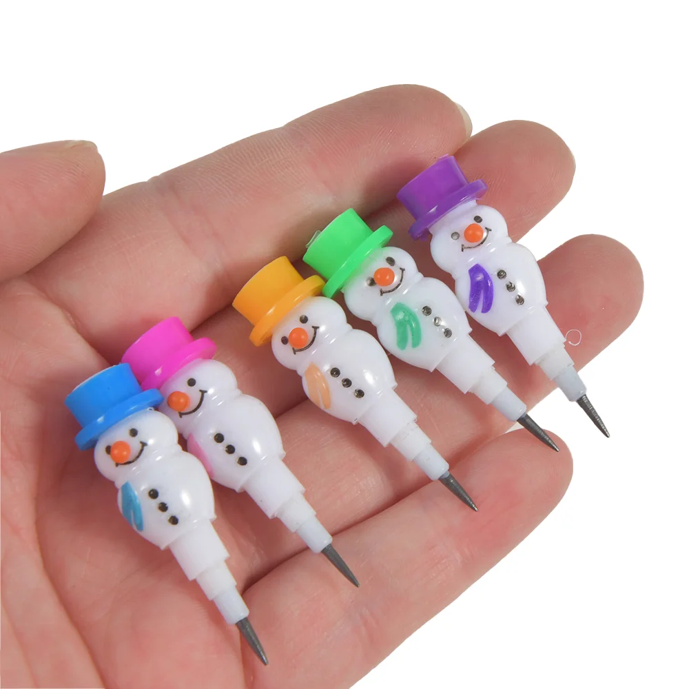 9PCS Lovely Christmas Snowman 5 Pencils Detachable School Stationery Pencil Office Supplies