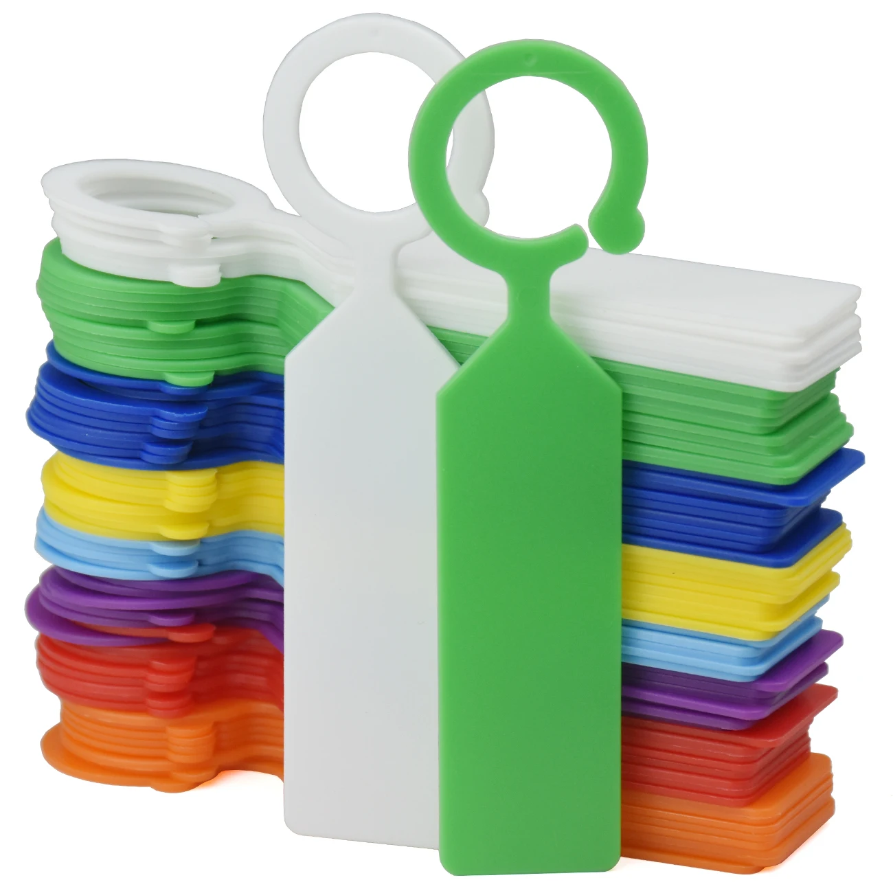 50pcs Garden Re-usable Plastic Plant Labels Hanging Sign Tags Waterproof Markers Record Plate Flower Vegetables Potted Stakes