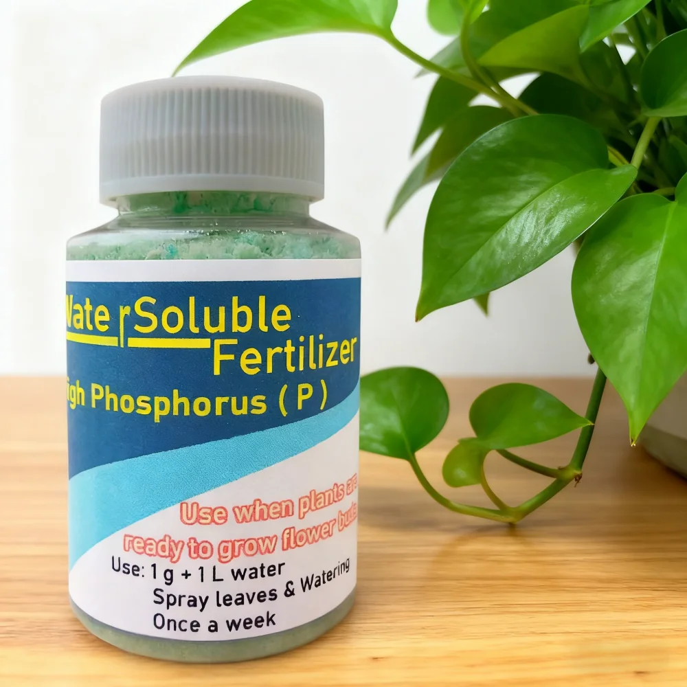 100g Bottled Professional Flower Water-Soluble Fertilizers High Phosphorus ( P ) Plant Food NPK For More Flowers & Fruits