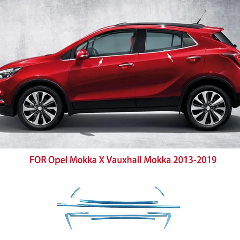 

Подходит для Opel Mokka X Vauxhall Mokka 2013-2019, хромированная внешняя полоса для литья окон из нержавеющей стали, накладка на порог, боковая накладка
