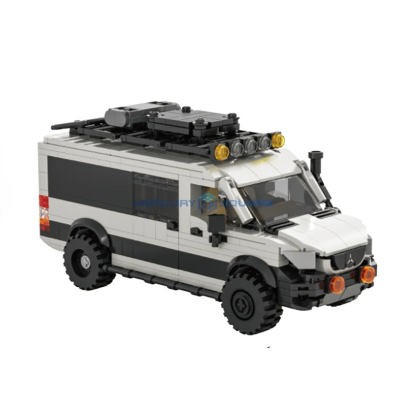 RV Camper Motor Home Car MOC 66011 Van Bus Building Blocks Transportation Vehicle Bricks Model Boys Kids Toy Birthday Gift Kit