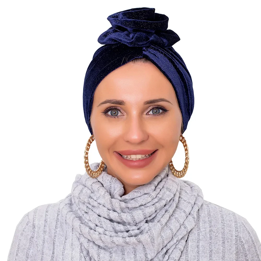 Women Headscarf Solid Color Bow-knot Bandana Hat Soft Breathable Turban Hat Retro Style Headwrap Fashion Accessories