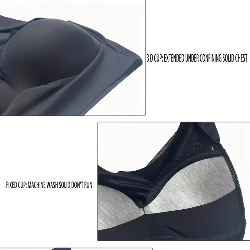 ชุดชั้นในสตรีกีฬา bra สบายและระบายอากาศได้ไม่มีรอยต่อวิ่งออกกําลังกาย bra Bra ผู้หญิงเซ็กซี่ดึง together ringless