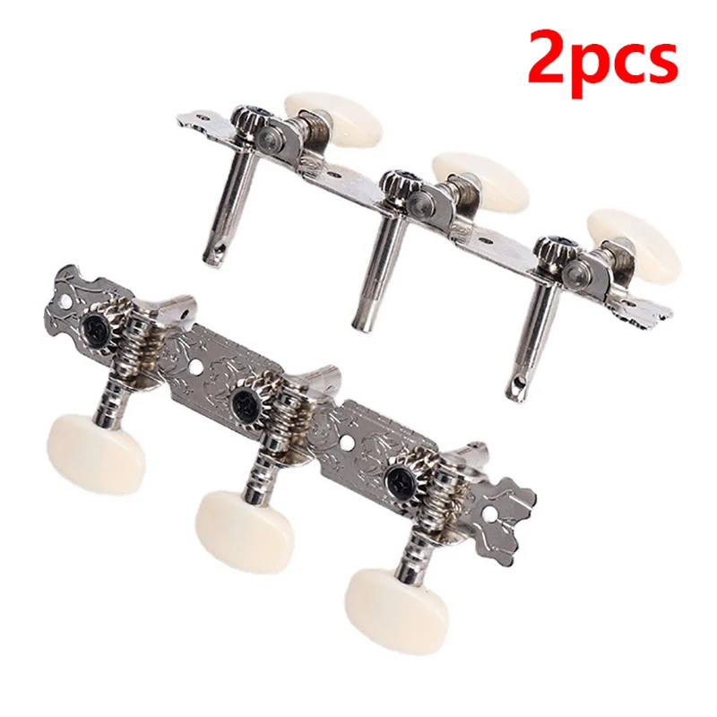 

1 Pair 3R 3L Machine Heads Guitar String Tuning Pegs Keys Tuners With White Button Durable Guitar Tuning Peg Accessories