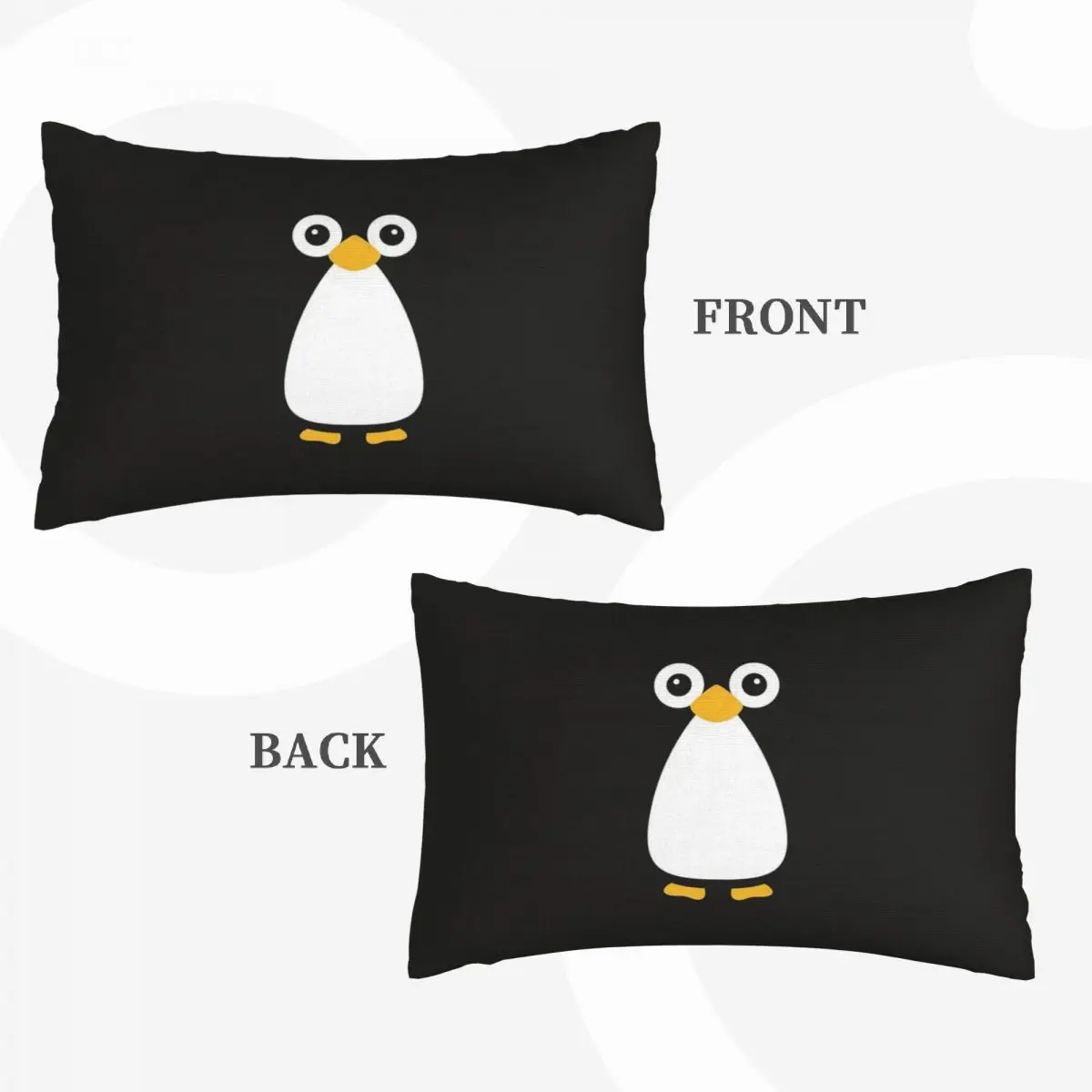 Cute Vector Penguin Rectangle Pillowcase Cushion Cover Decor Bedroom Bed Home Comfort Throw Pillow