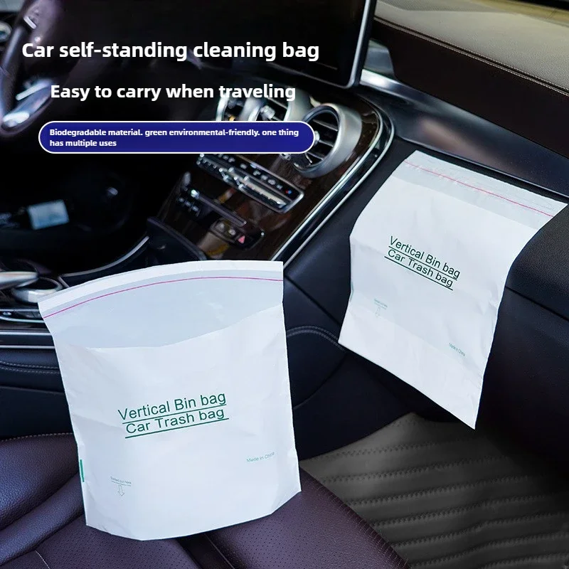 Self-Adhesive Disposable Trash Bag Thicken Waterproof Garbage Bag Leak-Proof Rubbish Storage Bag for Car/Home/Office