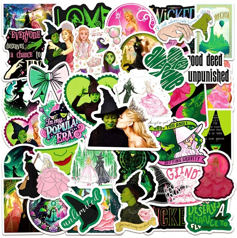 50Pcs Cool Wicked Cartoon Stickers Magic Whitch Movie Decals DIY Notebook Suitcase Laptop Waterproof Graffiti Sticker Pack