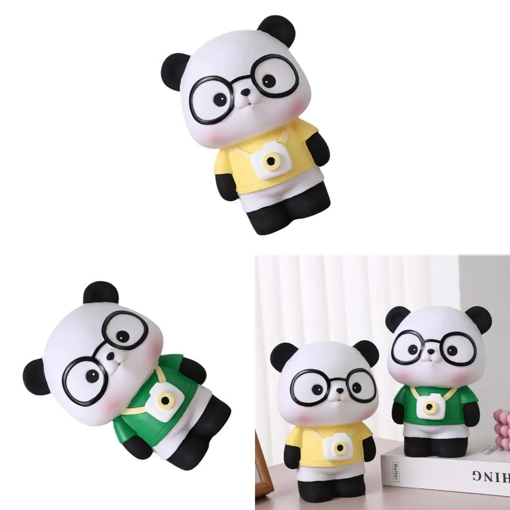 37ME Lovely Animal Savings Jar Multi Functional Piggy Banks Anti Drops Money Storage Box Versatile Panda Coin Container